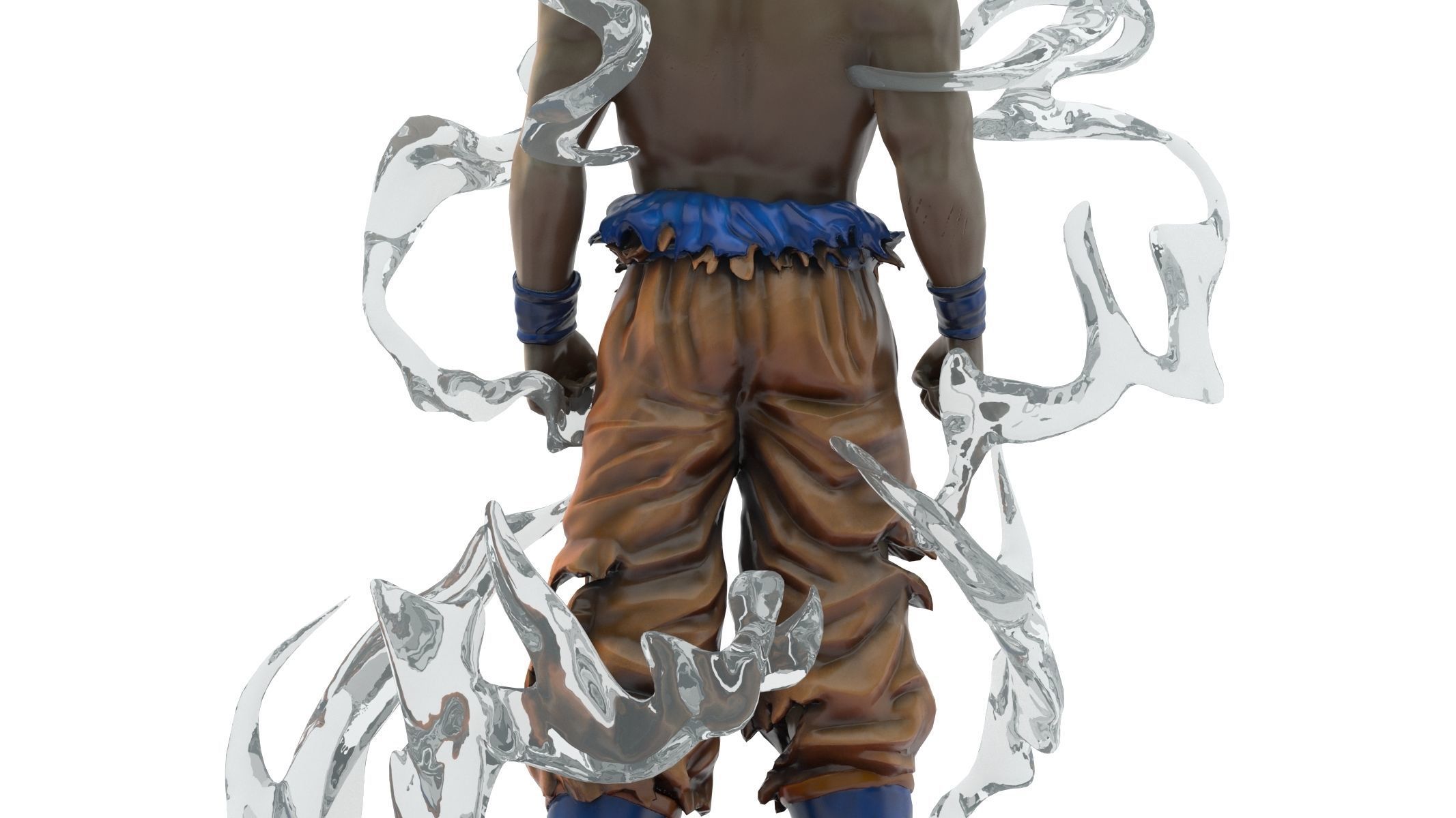 Songoku Super Saiyan Low-poly 3D model_15