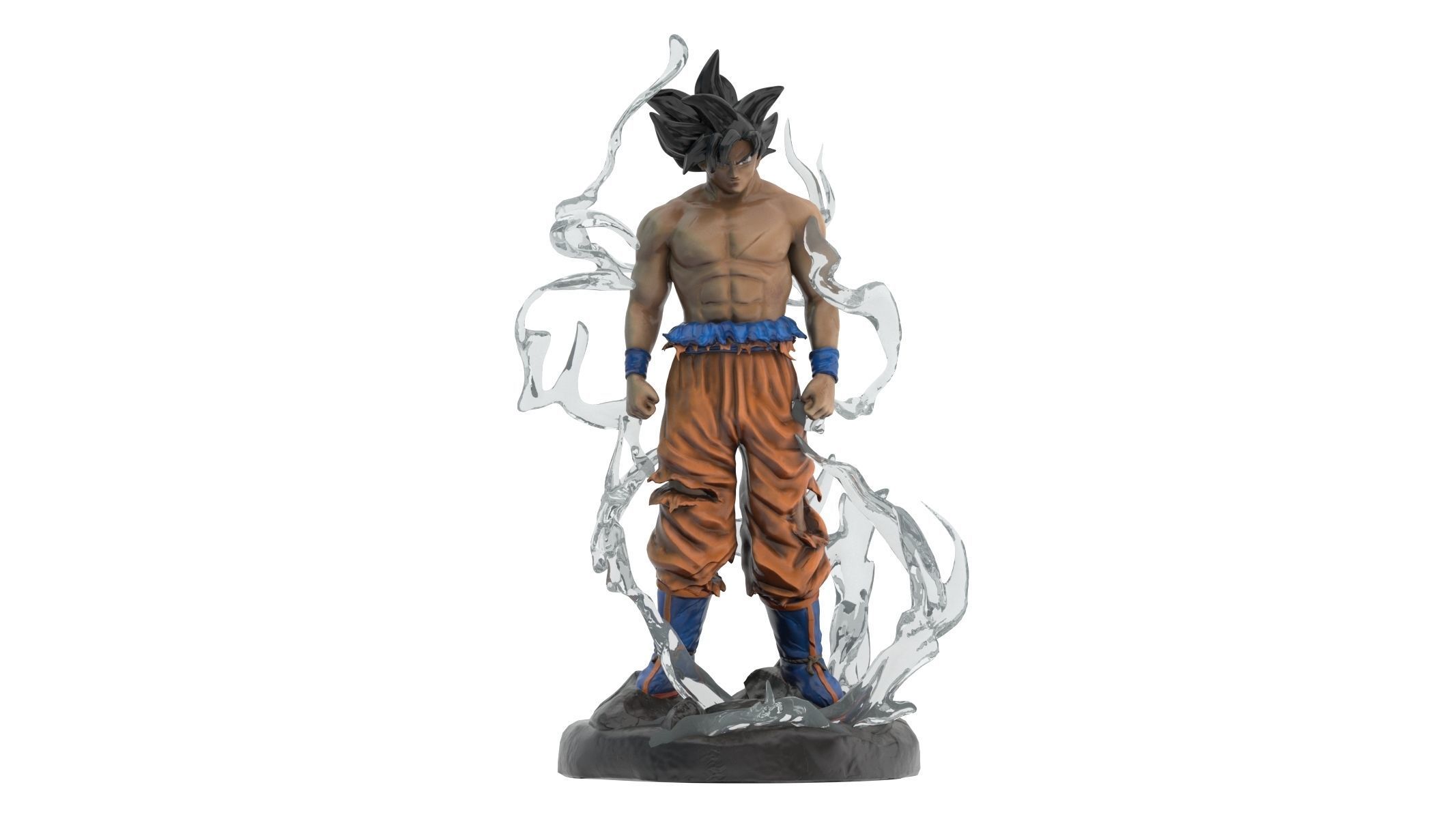 Songoku Super Saiyan Low-poly 3D model_1