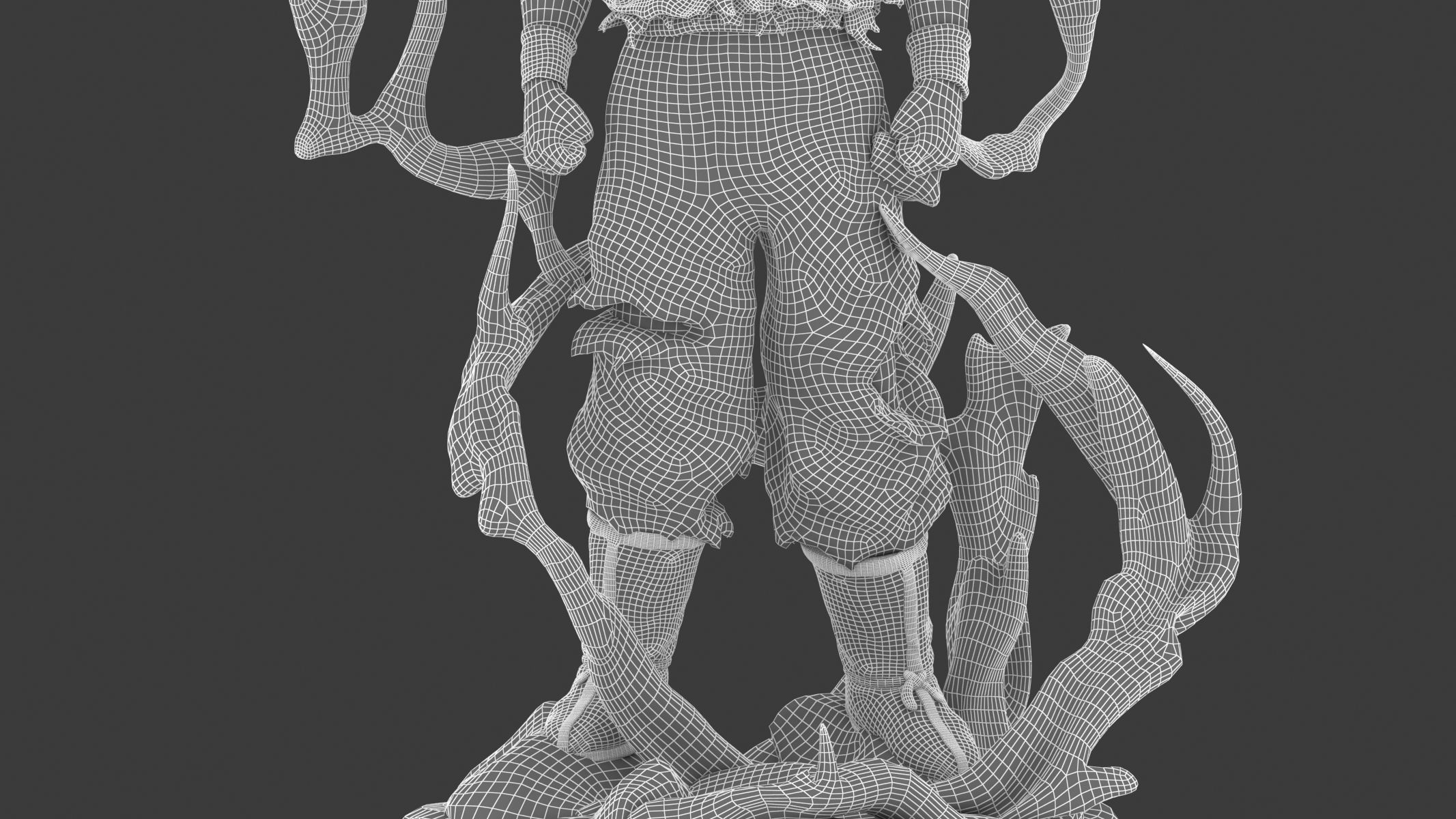 Songoku Super Saiyan Low-poly 3D model_31