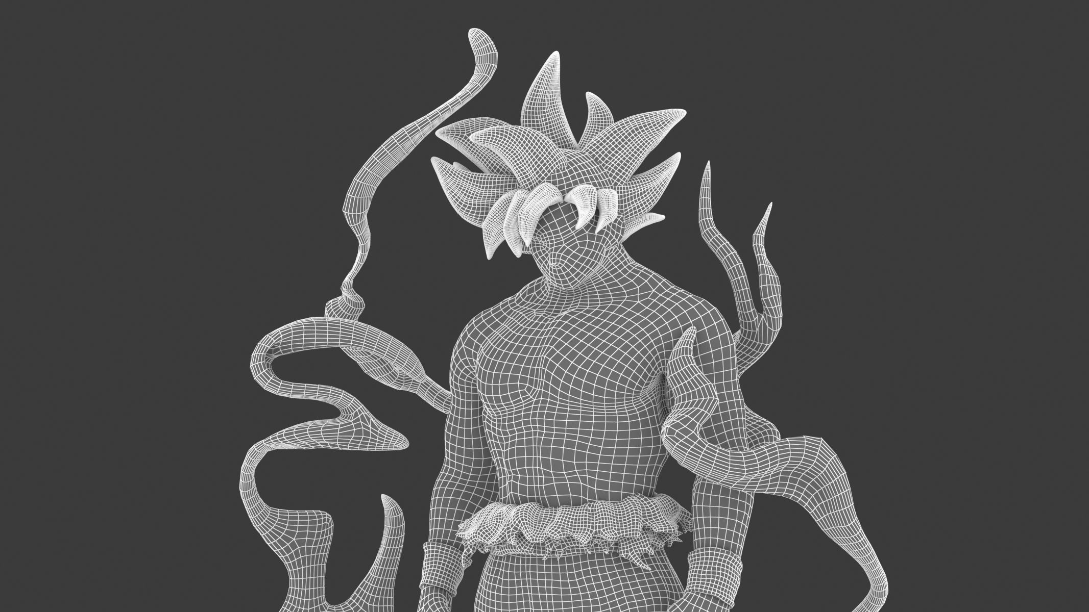 Songoku Super Saiyan Low-poly 3D model_30