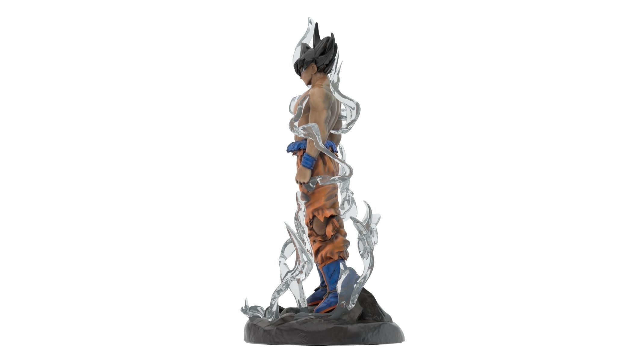Songoku Super Saiyan Low-poly 3D model_7