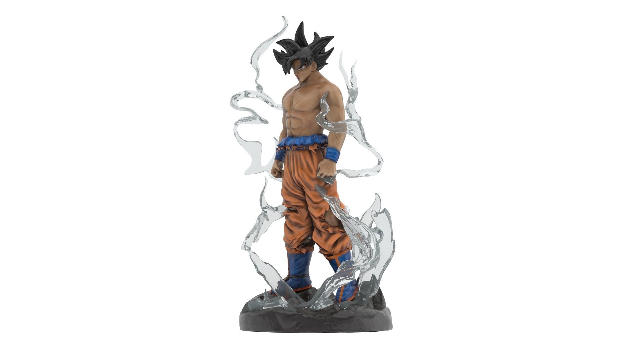 Songoku Super Saiyan Low-poly 3D model_8