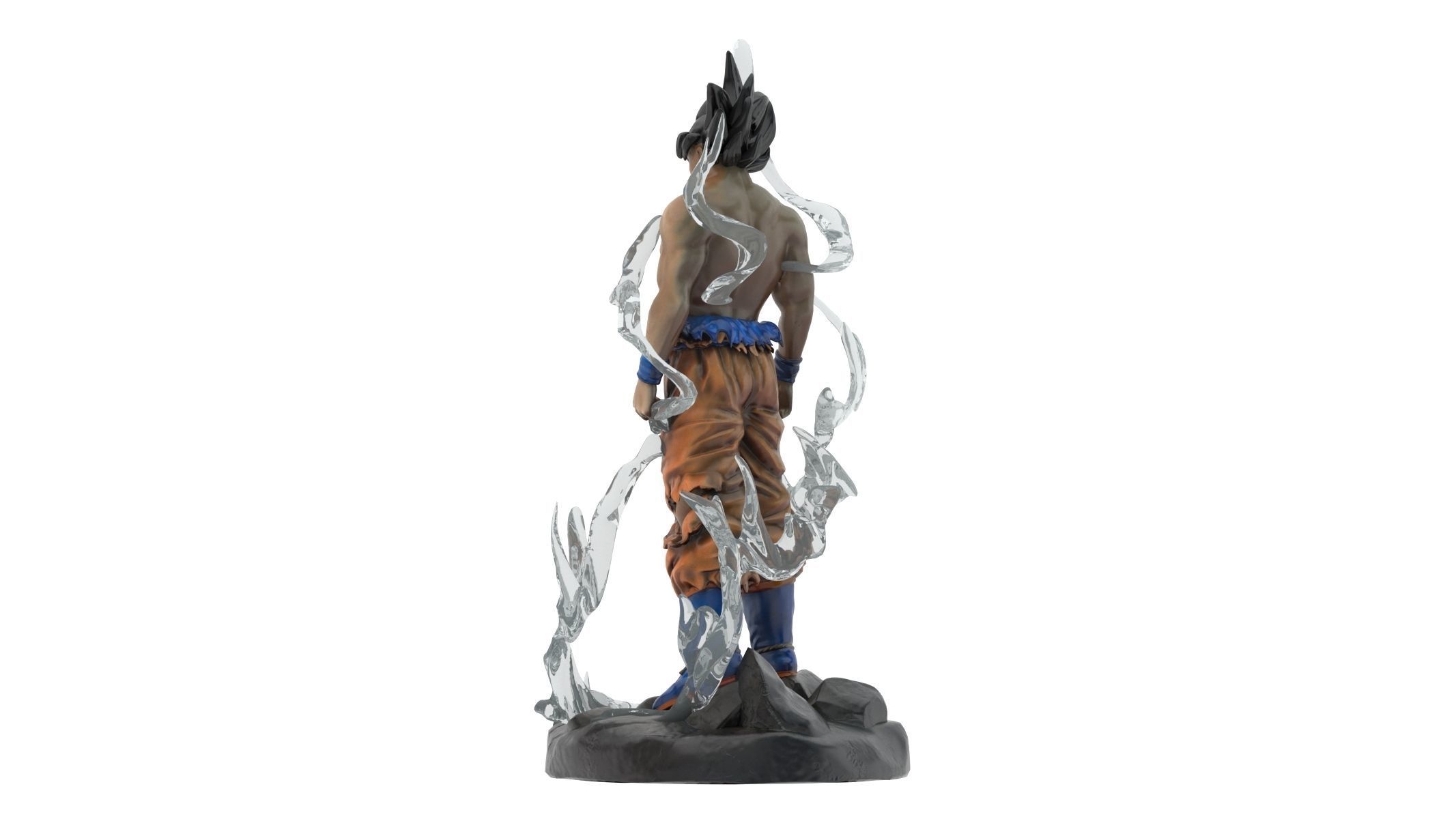 Songoku Super Saiyan Low-poly 3D model_6