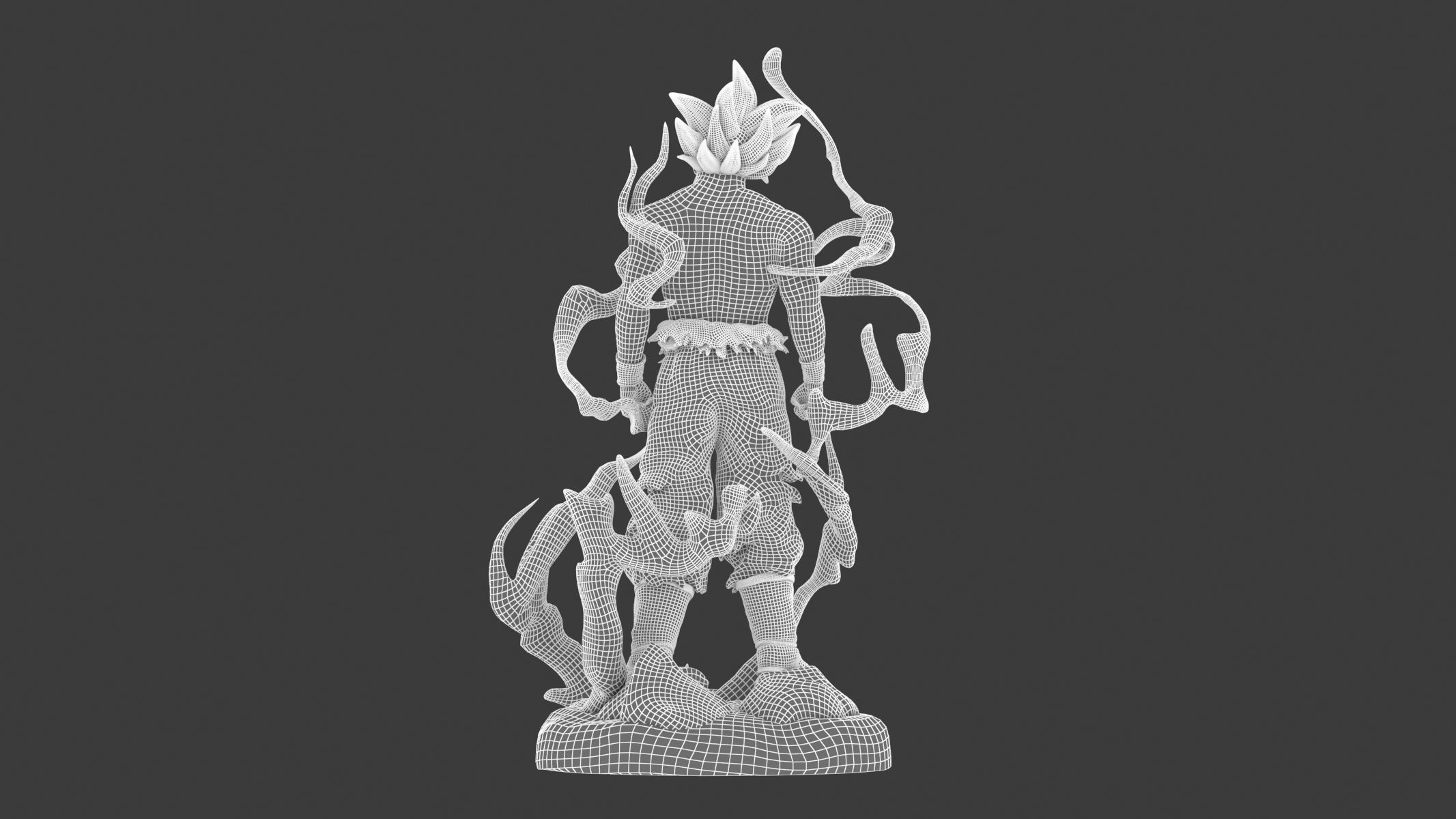 Songoku Super Saiyan Low-poly 3D model_25