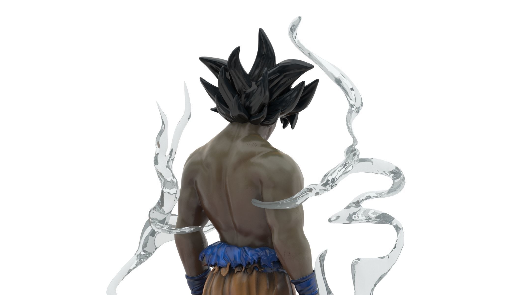 Songoku Super Saiyan Low-poly 3D model_14