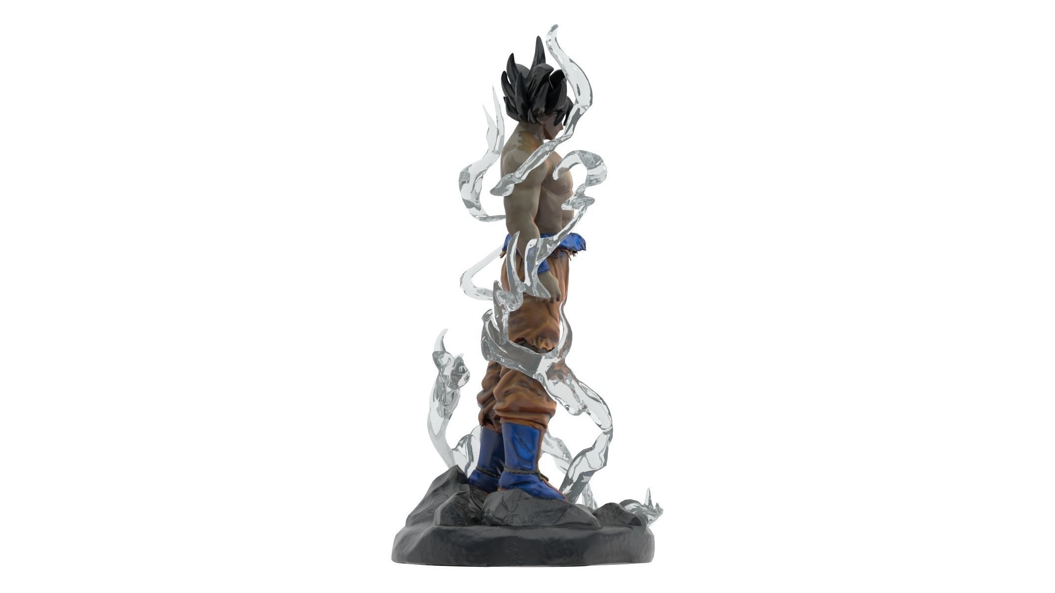 Songoku Super Saiyan Low-poly 3D model_3