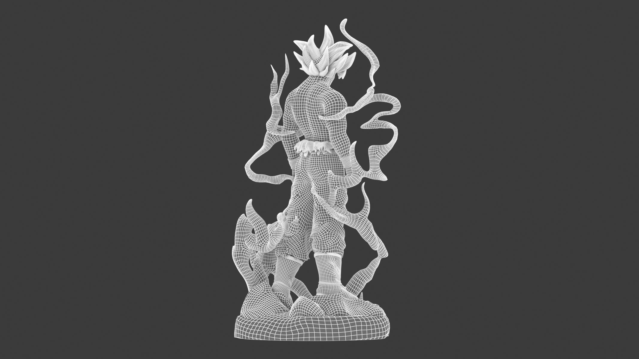 Songoku Super Saiyan Low-poly 3D model_24