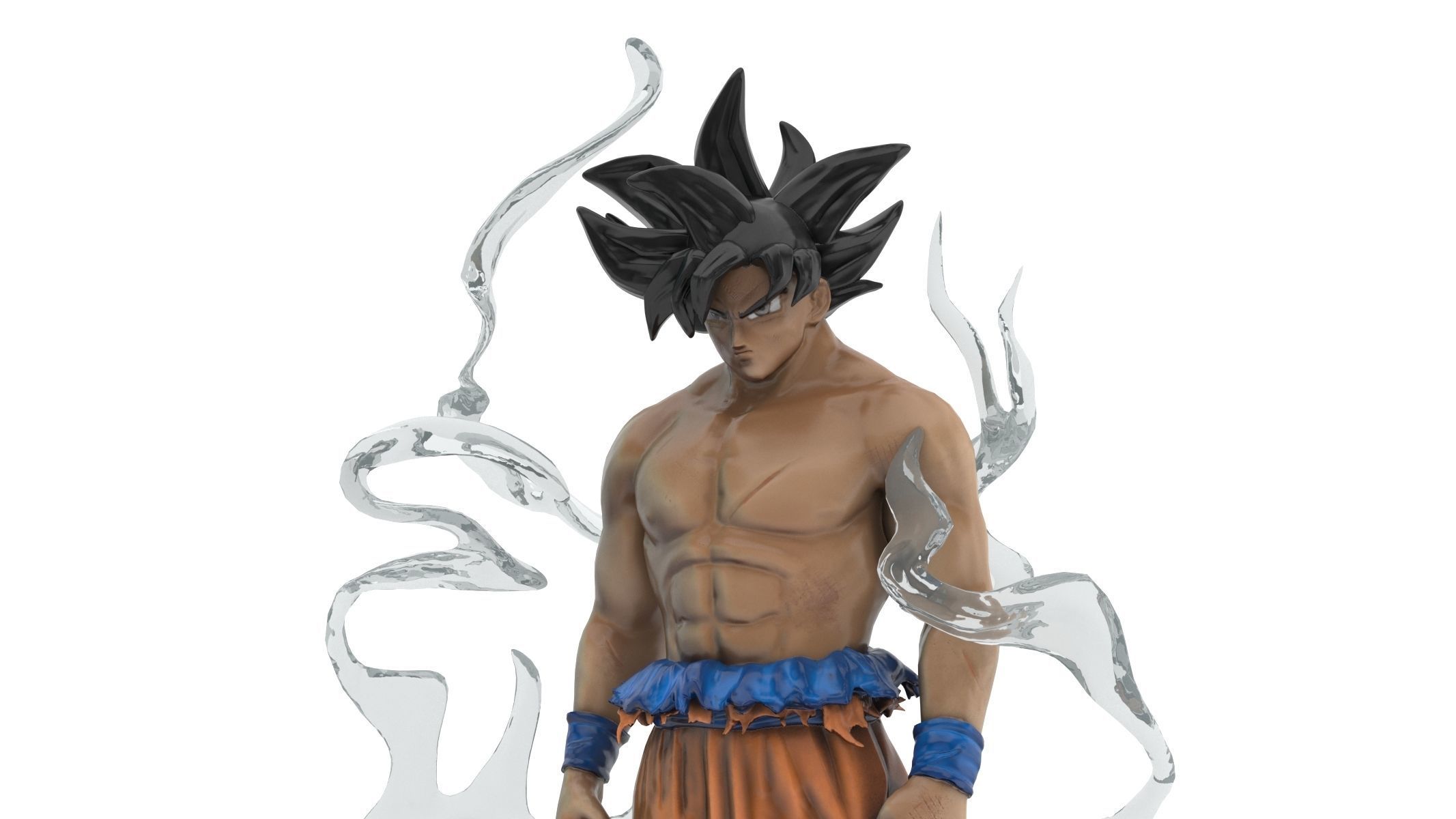 Songoku Super Saiyan Low-poly 3D model_10
