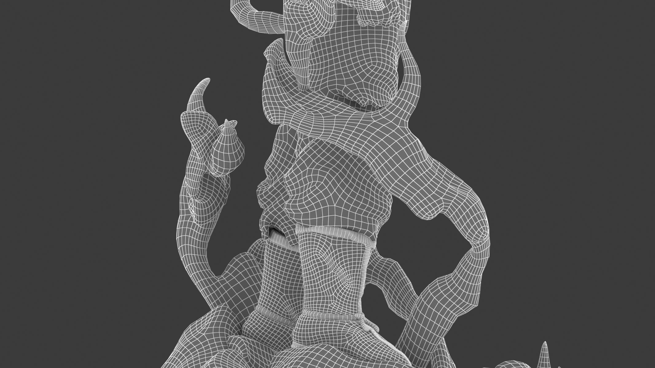 Songoku Super Saiyan Low-poly 3D model_33