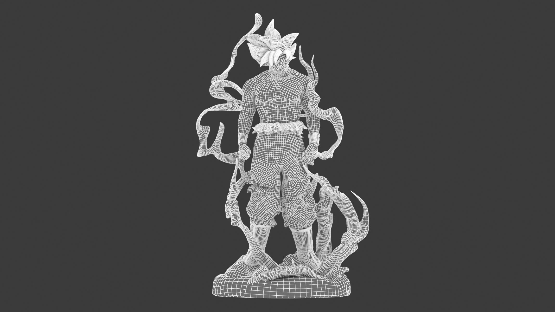 Songoku Super Saiyan Low-poly 3D model_21