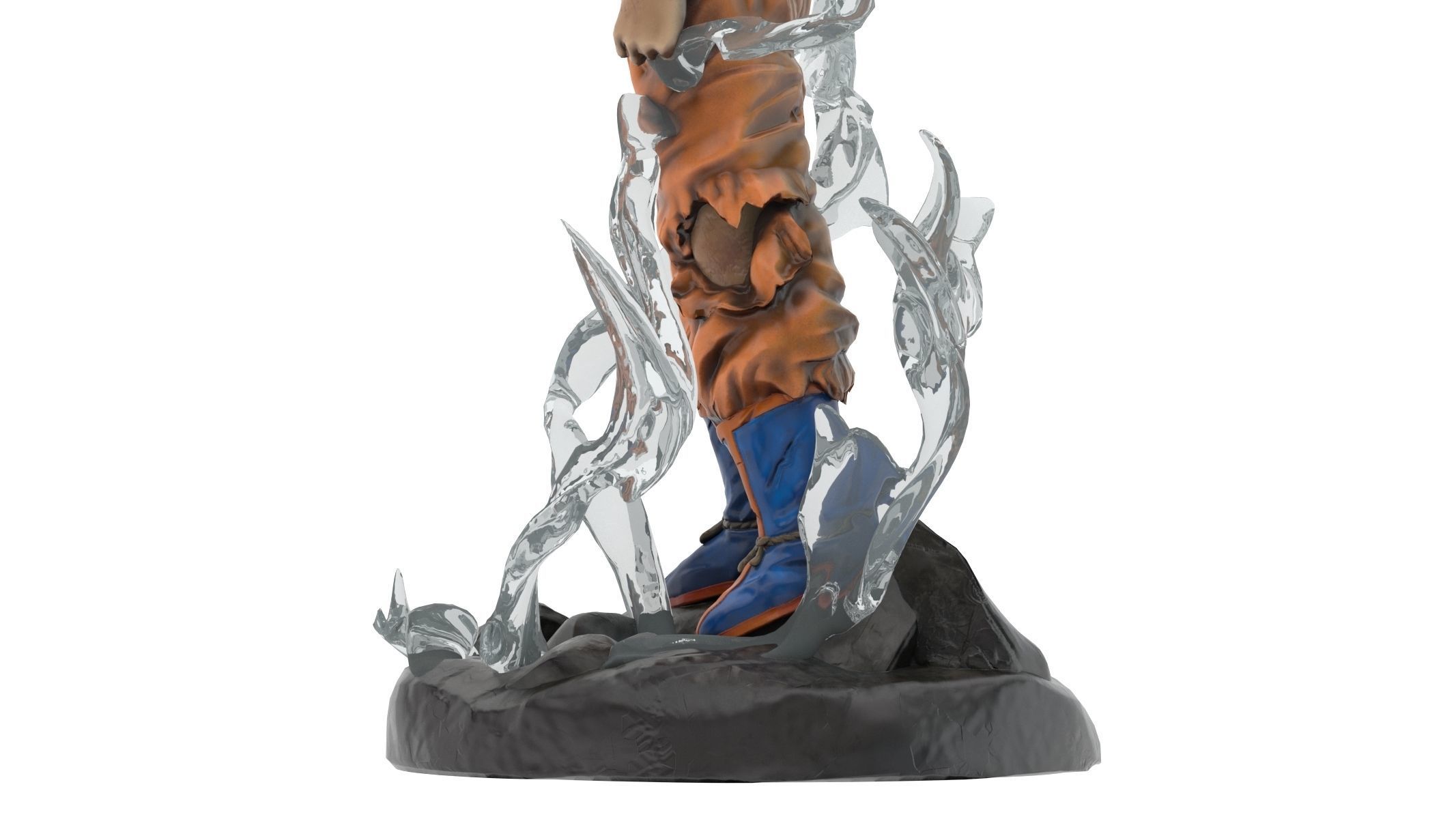 Songoku Super Saiyan Low-poly 3D model_17