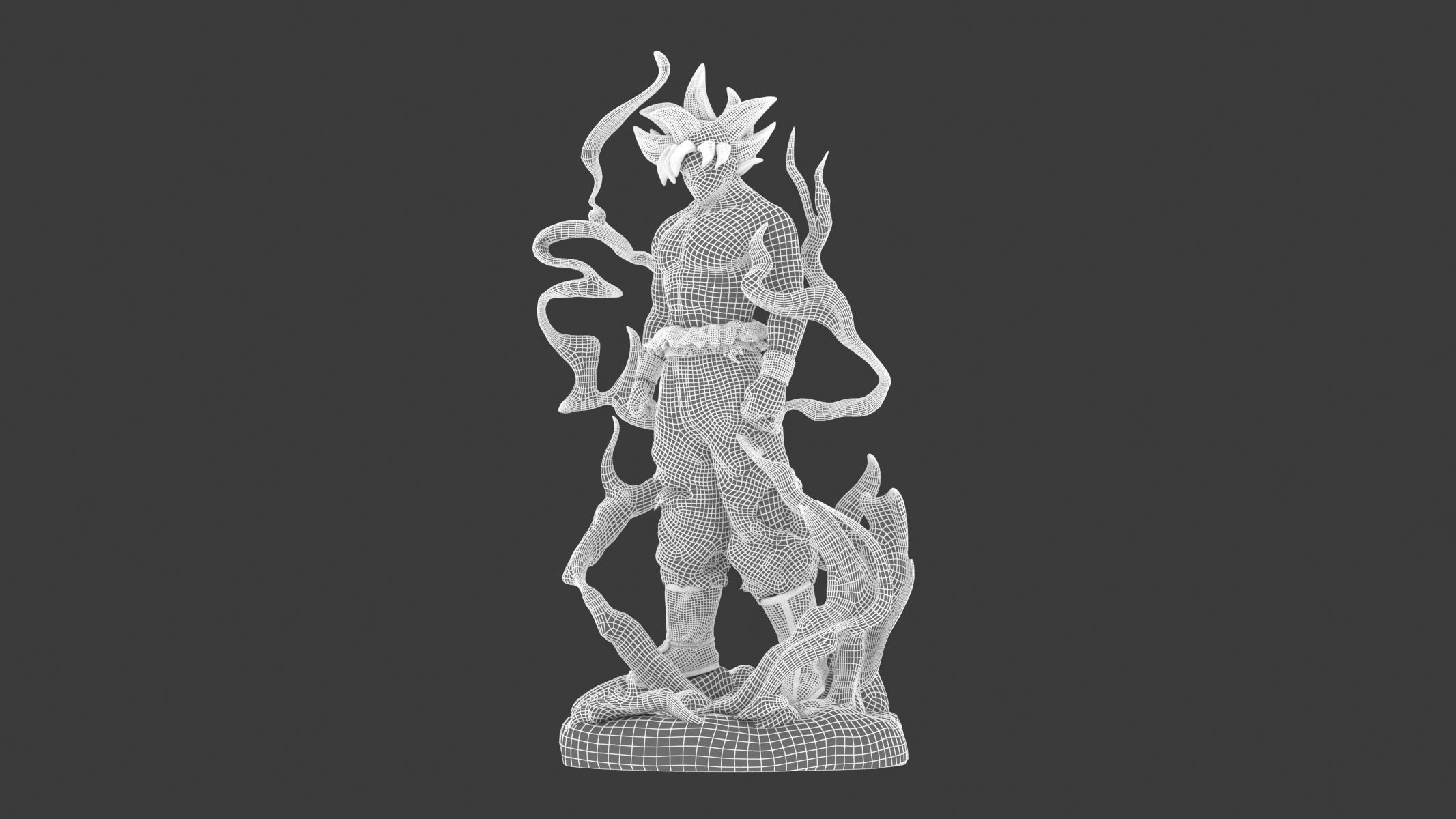 Songoku Super Saiyan Low-poly 3D model_28