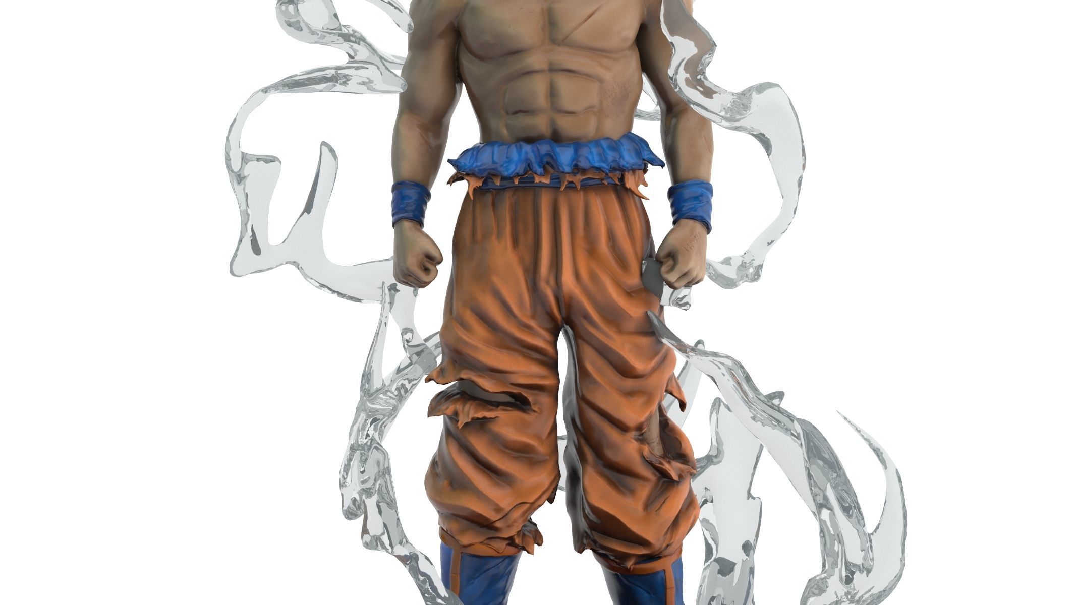 Songoku Super Saiyan Low-poly 3D model_11