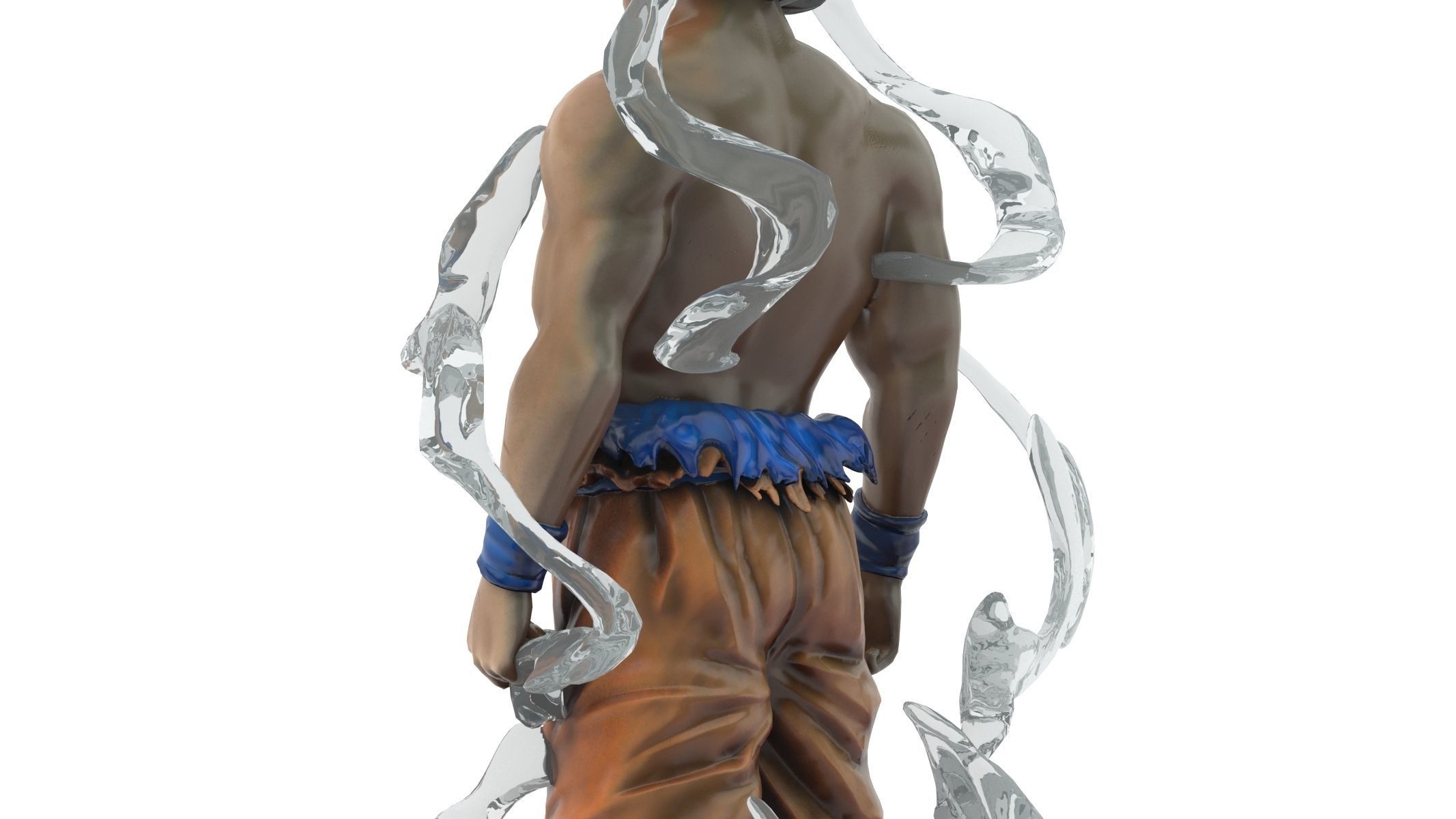 Songoku Super Saiyan Low-poly 3D model_16