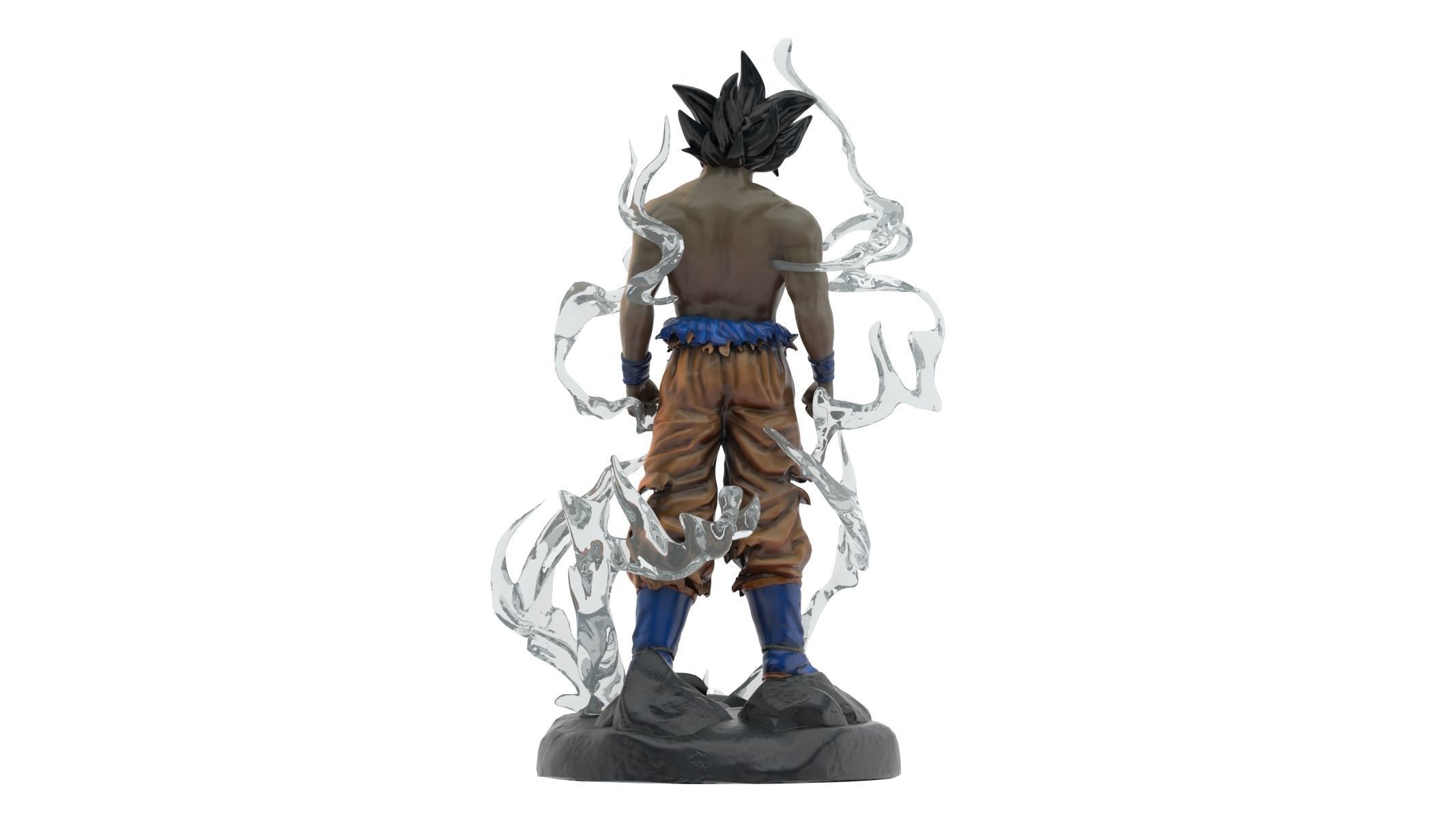 Songoku Super Saiyan Low-poly 3D model_5