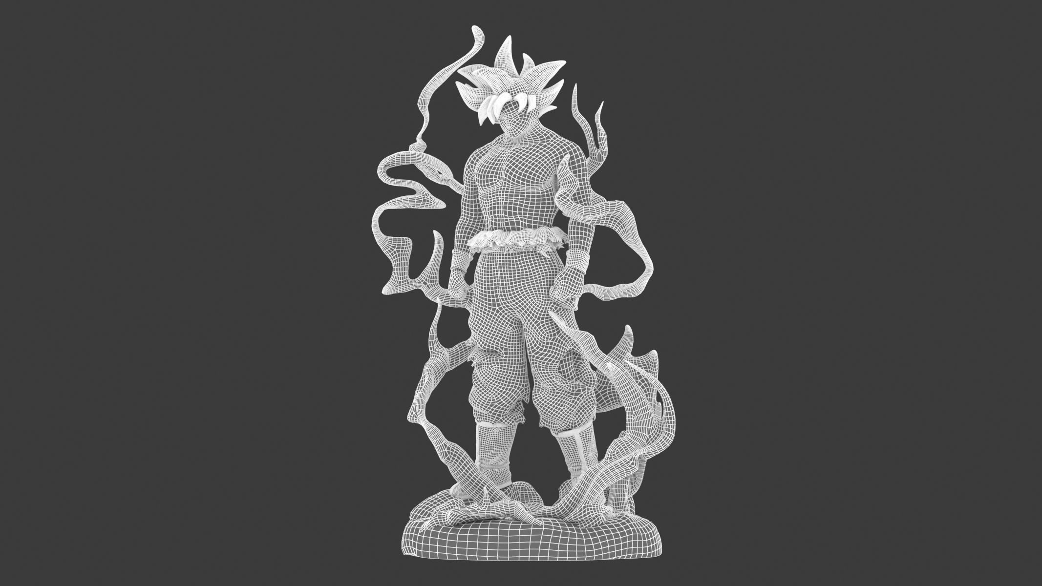 Songoku Super Saiyan Low-poly 3D model_20