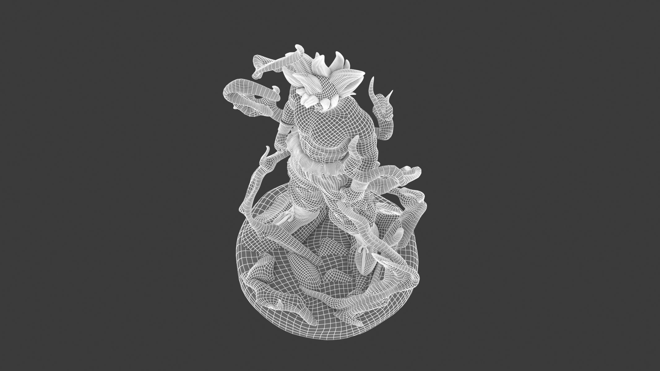 Songoku Super Saiyan Low-poly 3D model_29
