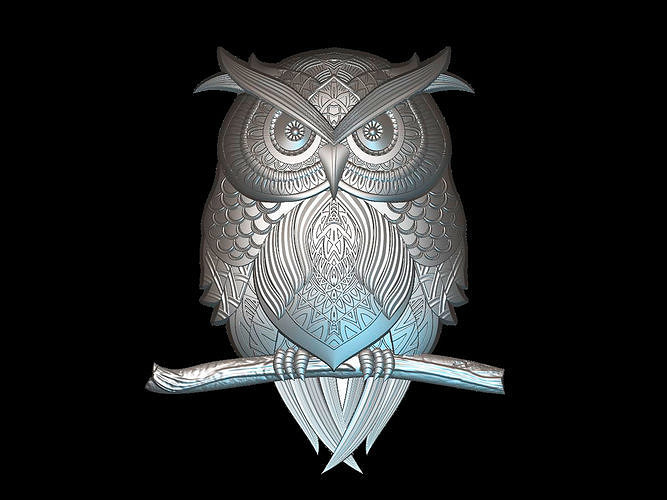 Owl 3d model for cnc machines and 3d printers 3D model