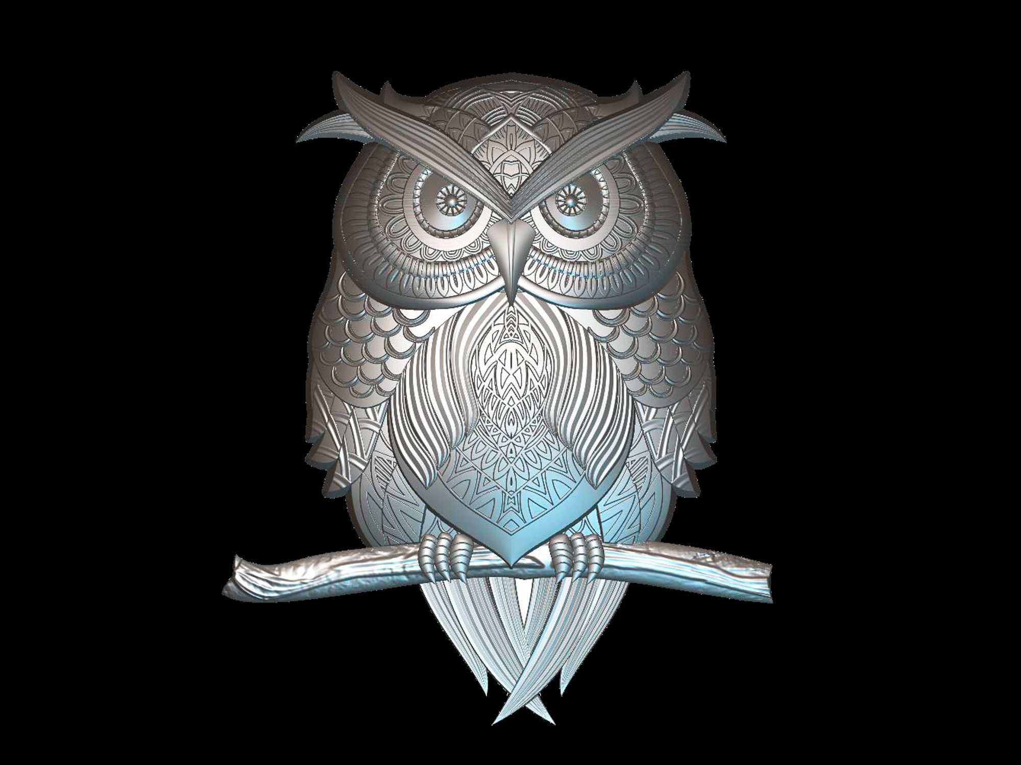 Owl 3d model for cnc machines and 3d printers 3D model_0