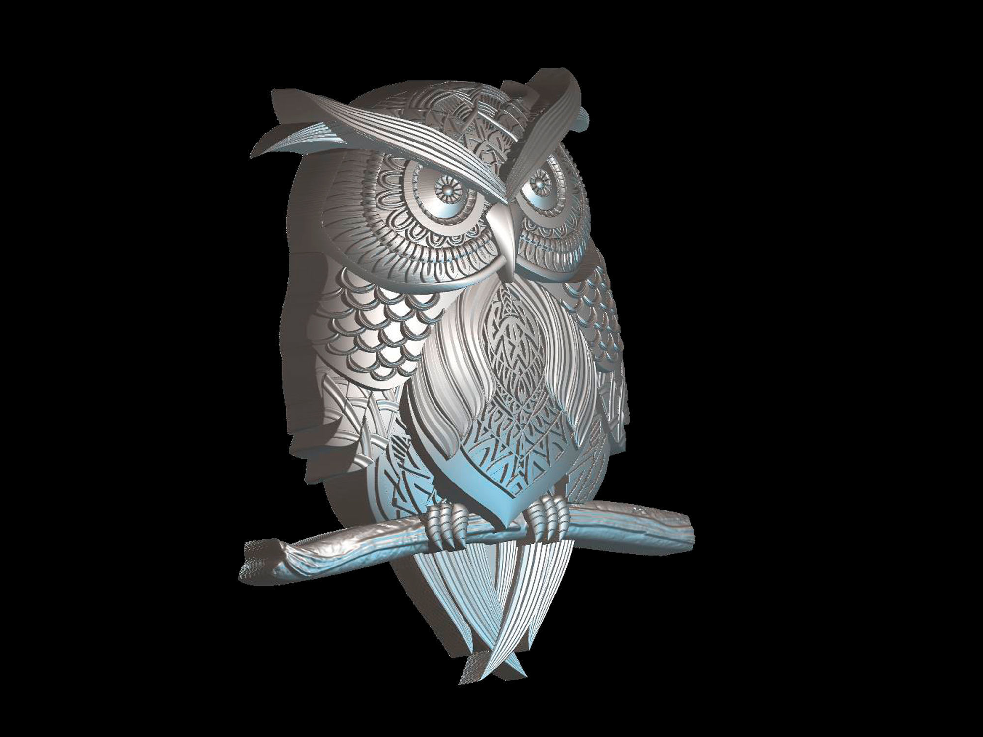 Owl 3d model for cnc machines and 3d printers 3D model_1