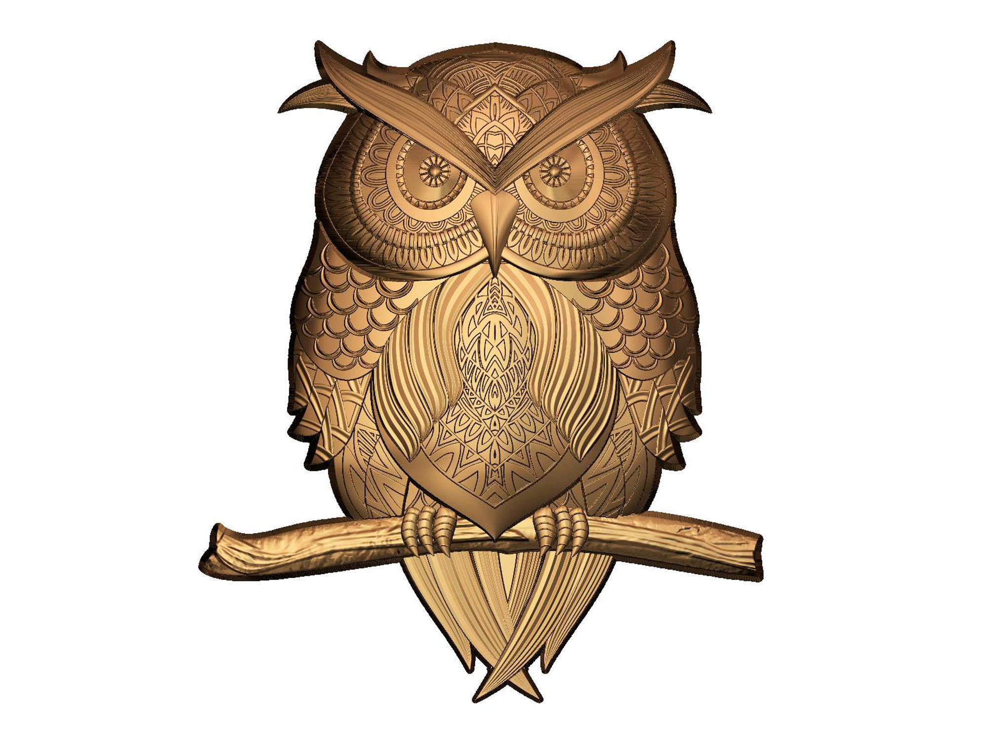 Owl 3d model for cnc machines and 3d printers 3D model_6