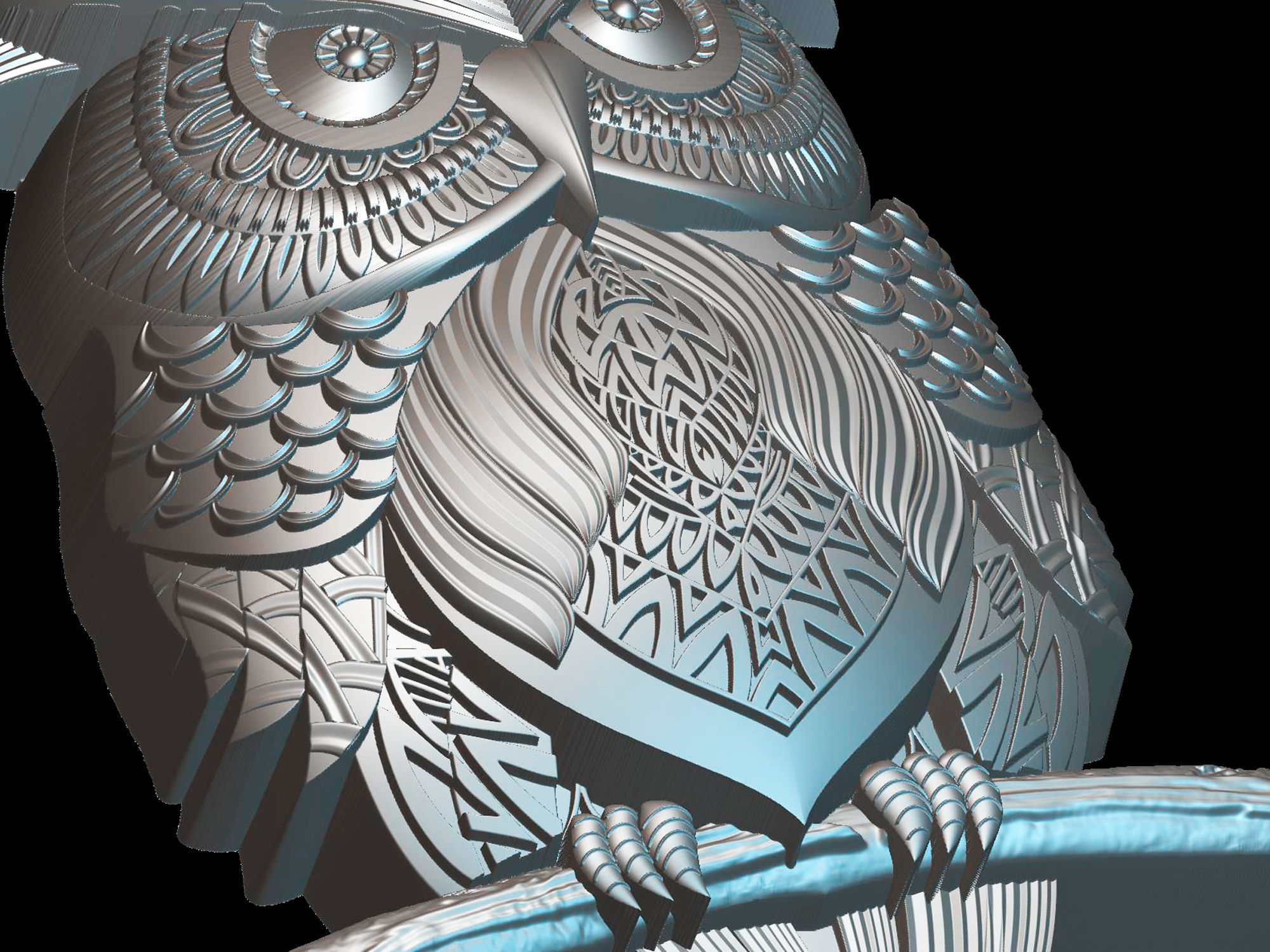 Owl 3d model for cnc machines and 3d printers 3D model_5