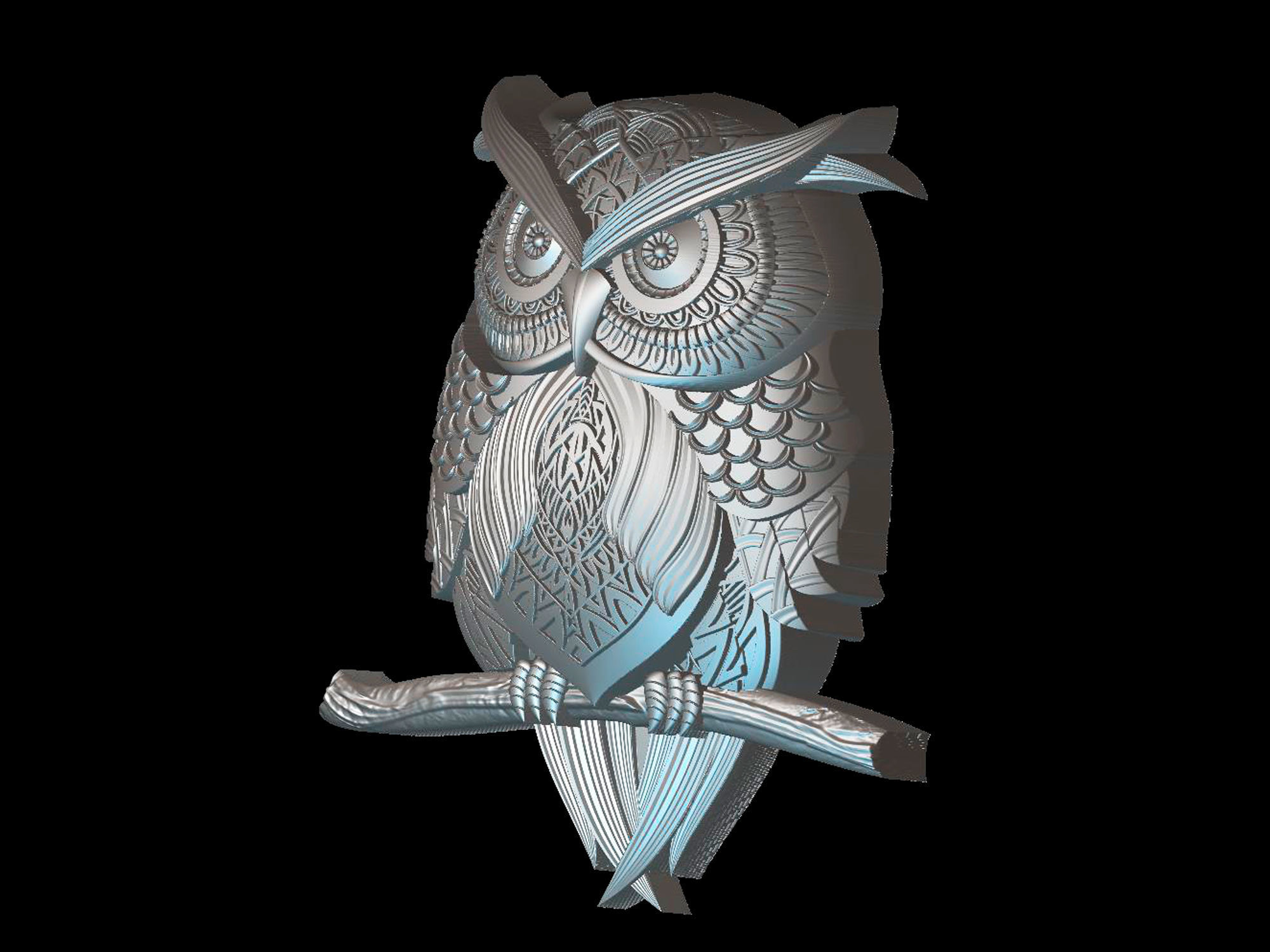 Owl 3d model for cnc machines and 3d printers 3D model_2