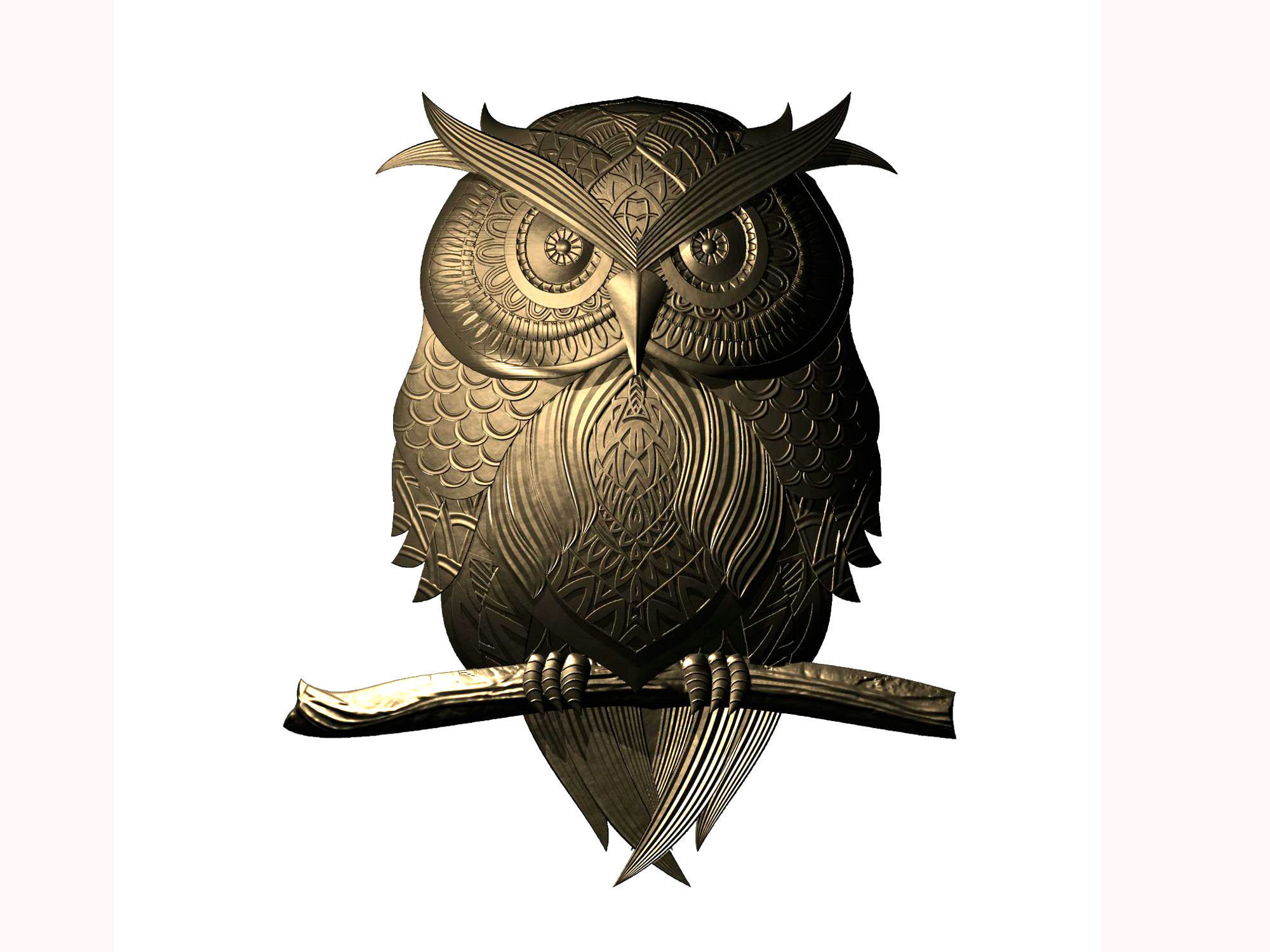 Owl 3d model for cnc machines and 3d printers 3D model_7