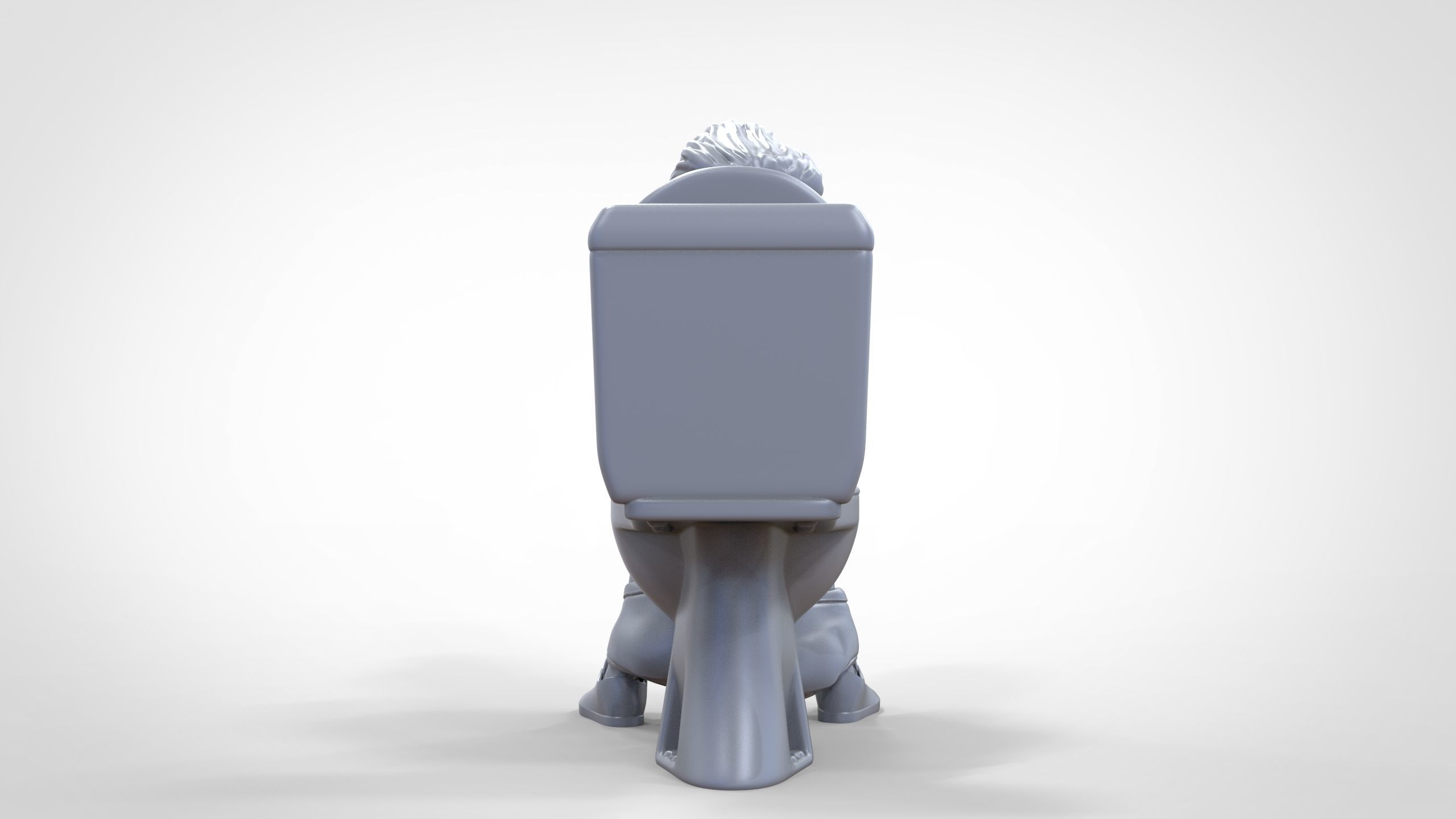 Woman on the toilet thinking 3D print model_25