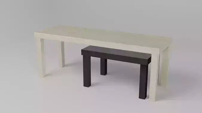 2 Tables table with two legs