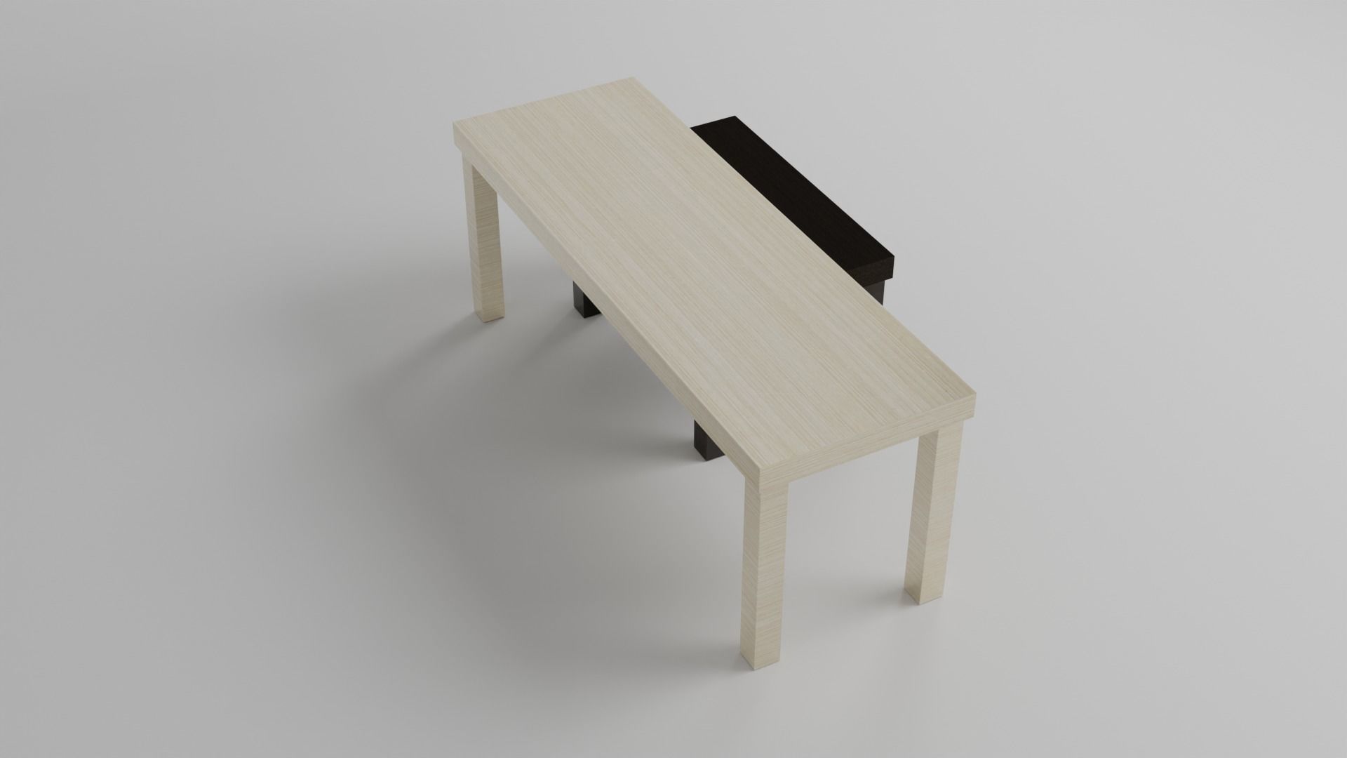 2 Tables table with two legs 3D model_4