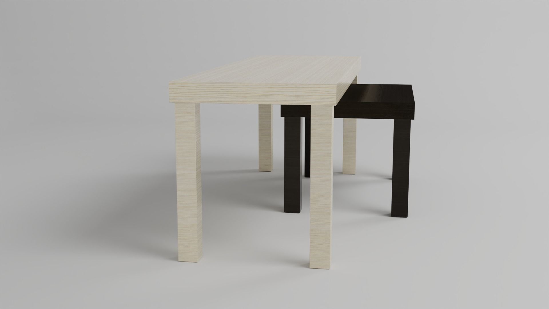 2 Tables table with two legs 3D model_3