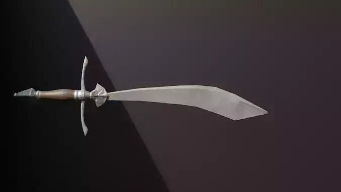Melee weapons sword Game Ready FBX Low-poly 3D model Low-poly 