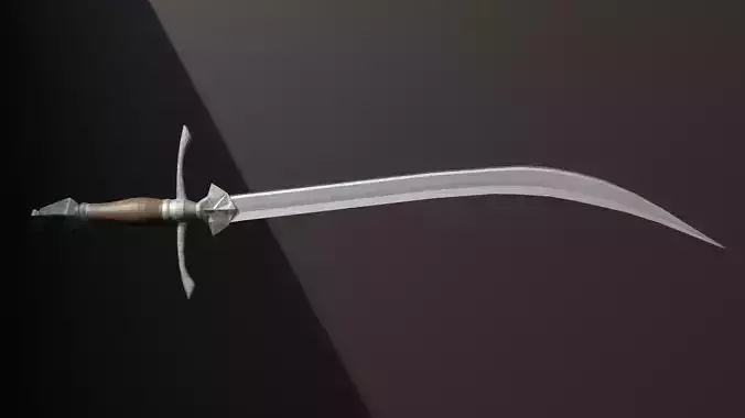 Melee weapons sword Game Ready FBX Low-poly 3D model Low-poly
