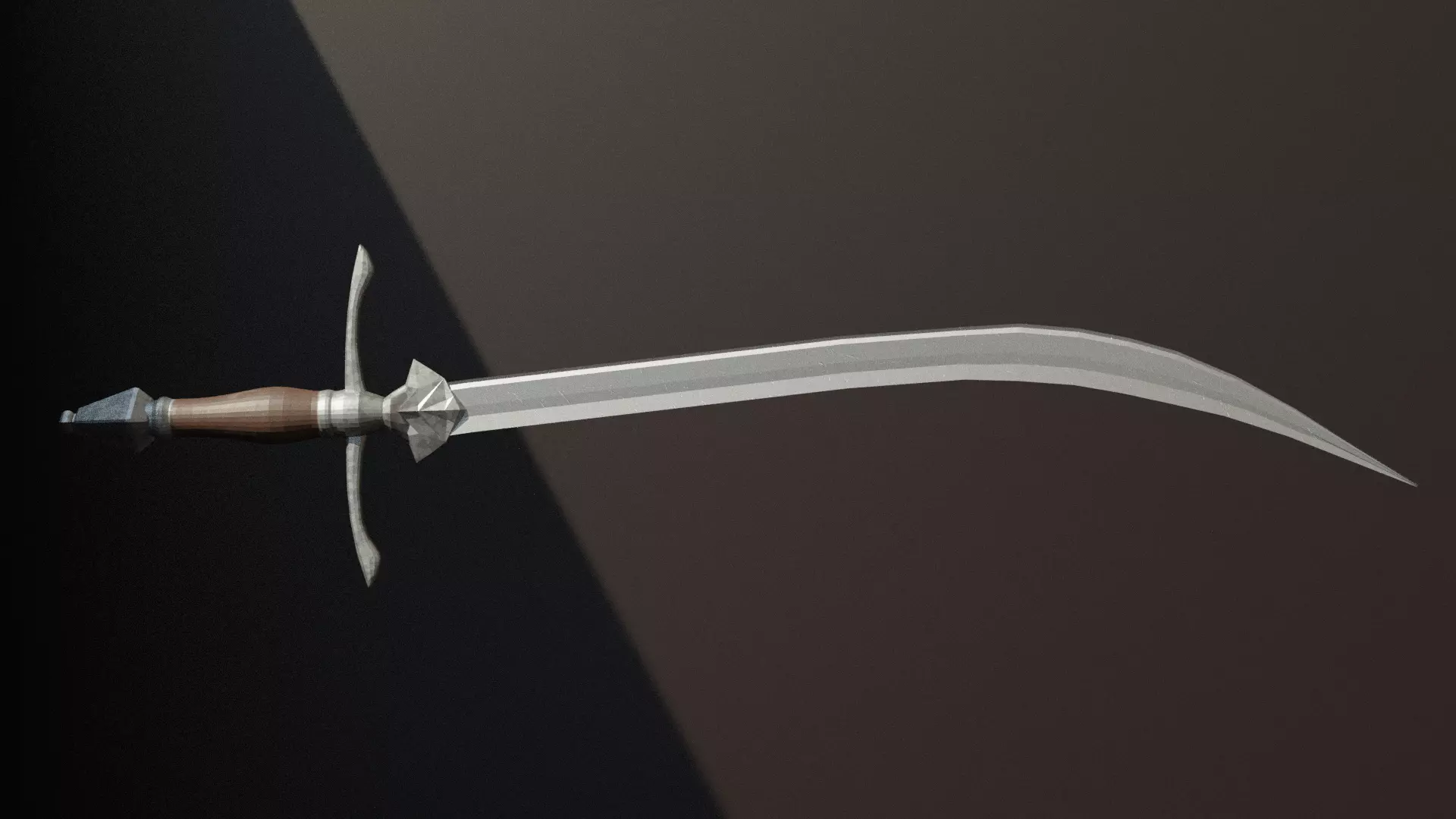 Melee weapons sword Game Ready FBX Low-poly 3D model Low-poly Low-poly 3D model_0