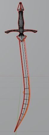 Melee weapons sword Game Ready FBX Low-poly 3D model Low-poly Low-poly 3D model_6