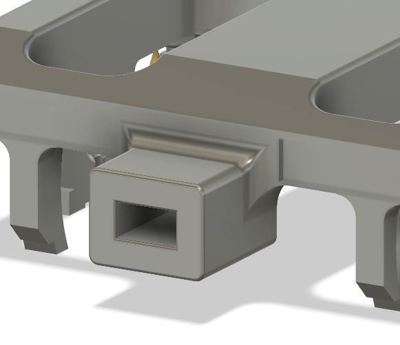 OO Lima MK1 Coach Bogie NEM Socket to fit older Lima Coaches 3D print model_7