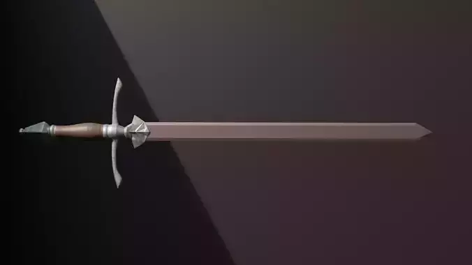 Melee weapons sword Game Ready FBX Low-poly 3D model Low-poly 