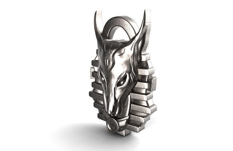 Anubis pendant 2 3D print model_7