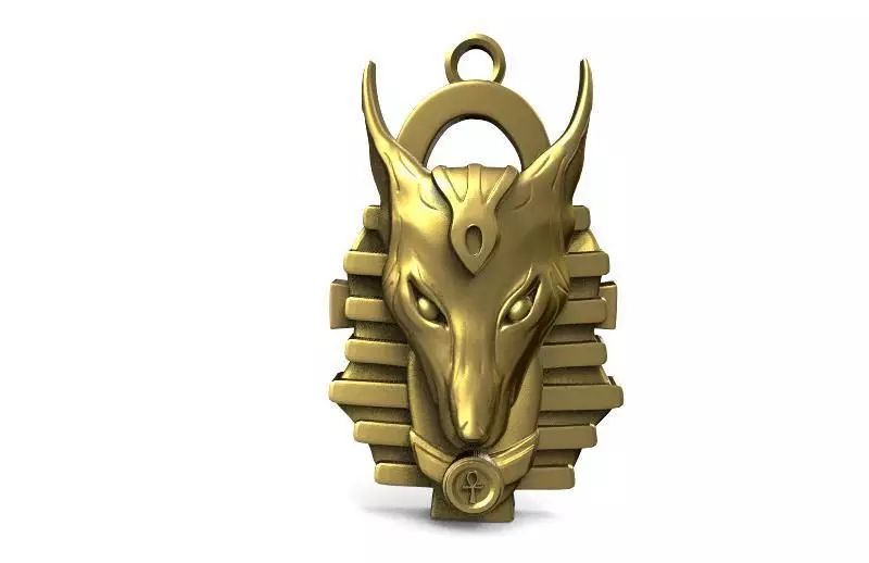 Anubis pendant 2 3D print model_0