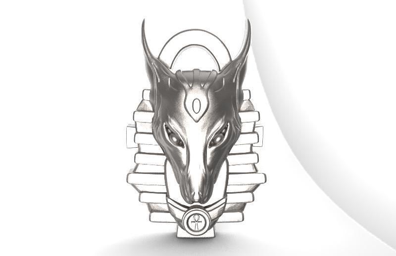 Anubis pendant 2 3D print model_6