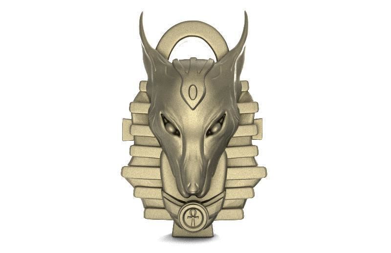 Anubis pendant 2 3D print model_4