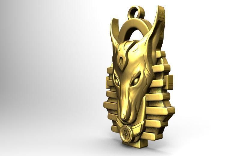 Anubis pendant 2 3D print model_2
