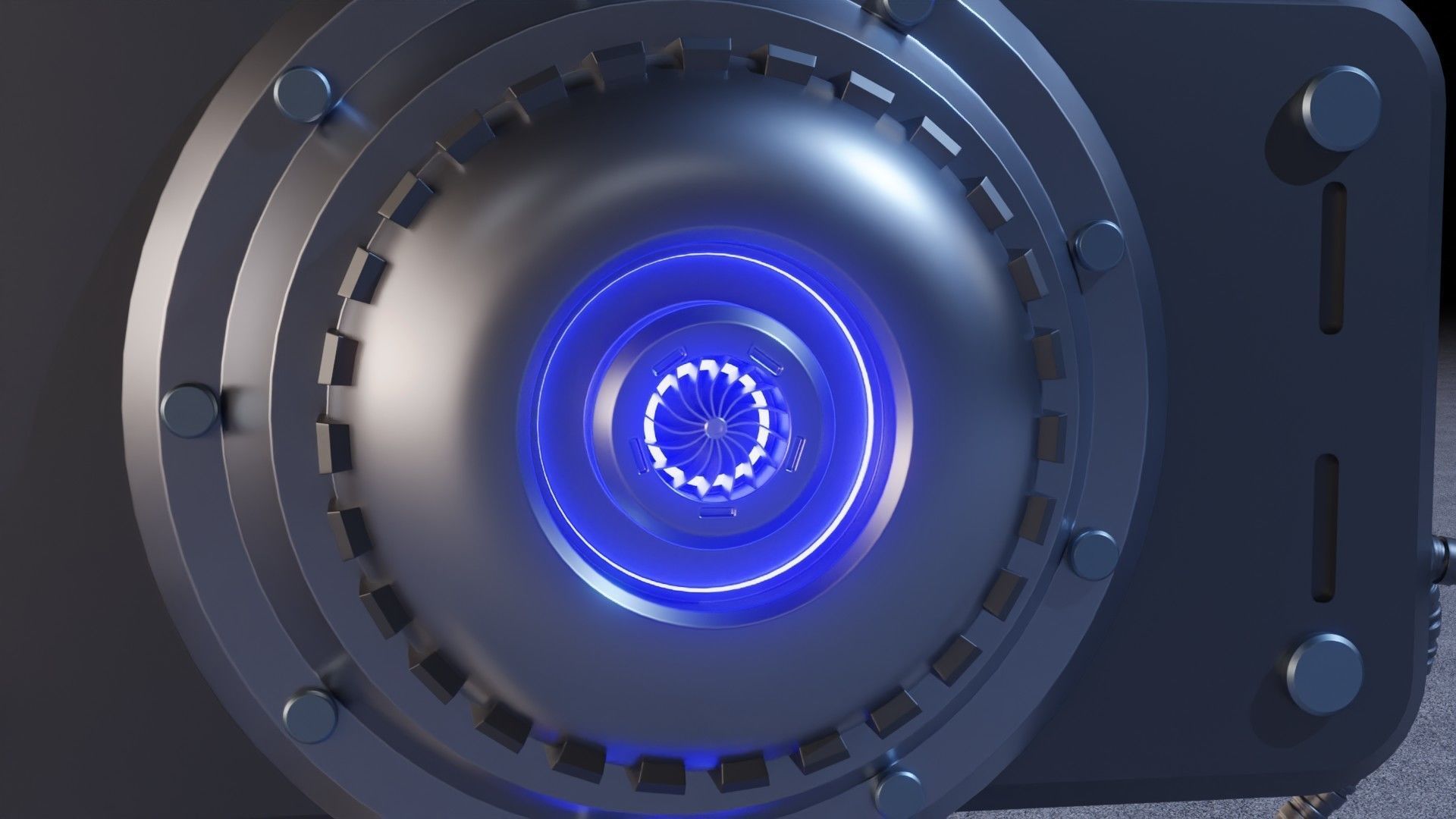 Sci-fi turret 3D model_4