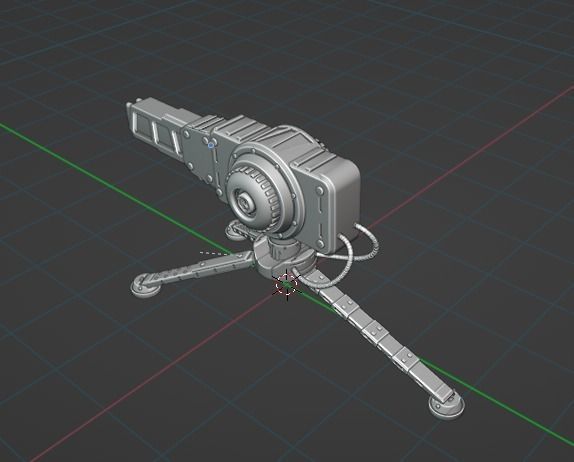 Sci-fi turret 3D model_6