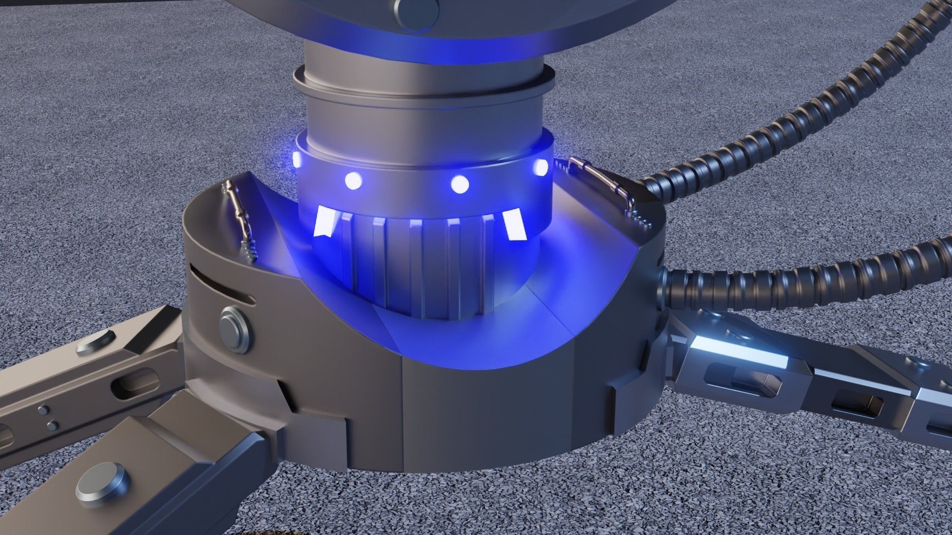 Sci-fi turret 3D model_5