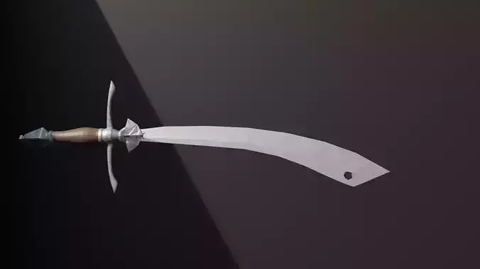 Melee weapons sword Game Ready FBX Low-poly 3D model Low-poly 