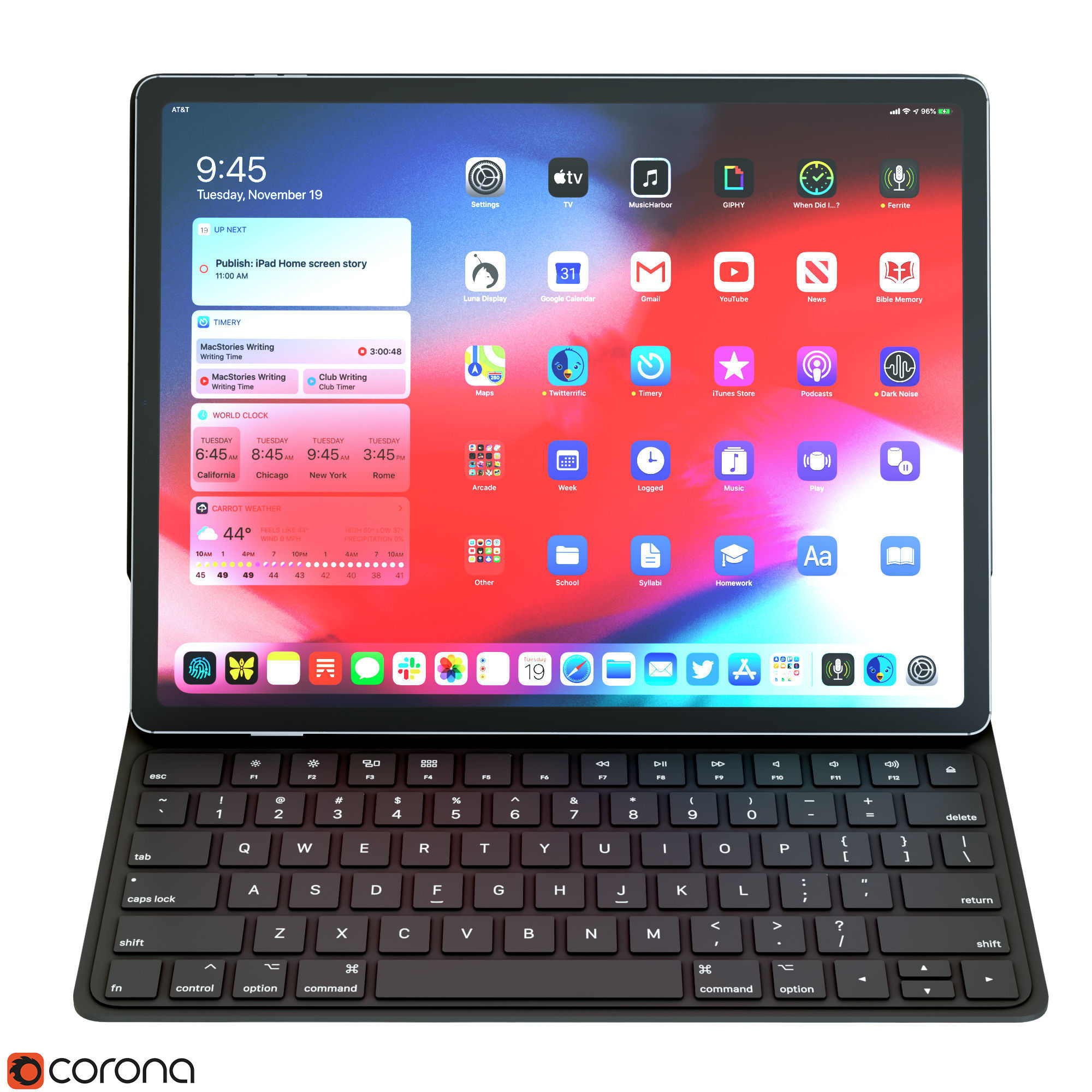 PRO iPad with key 3D model_1