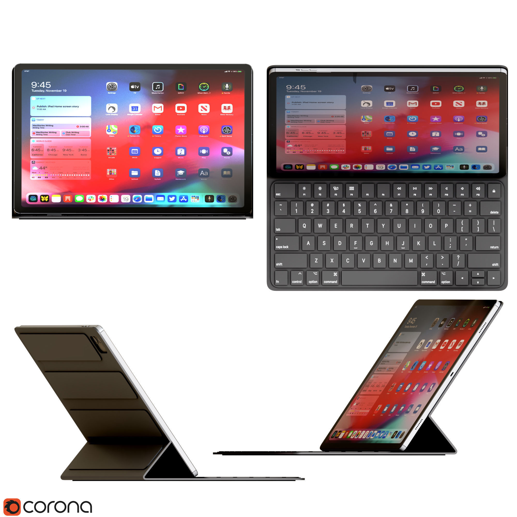 PRO iPad with key 3D model_2