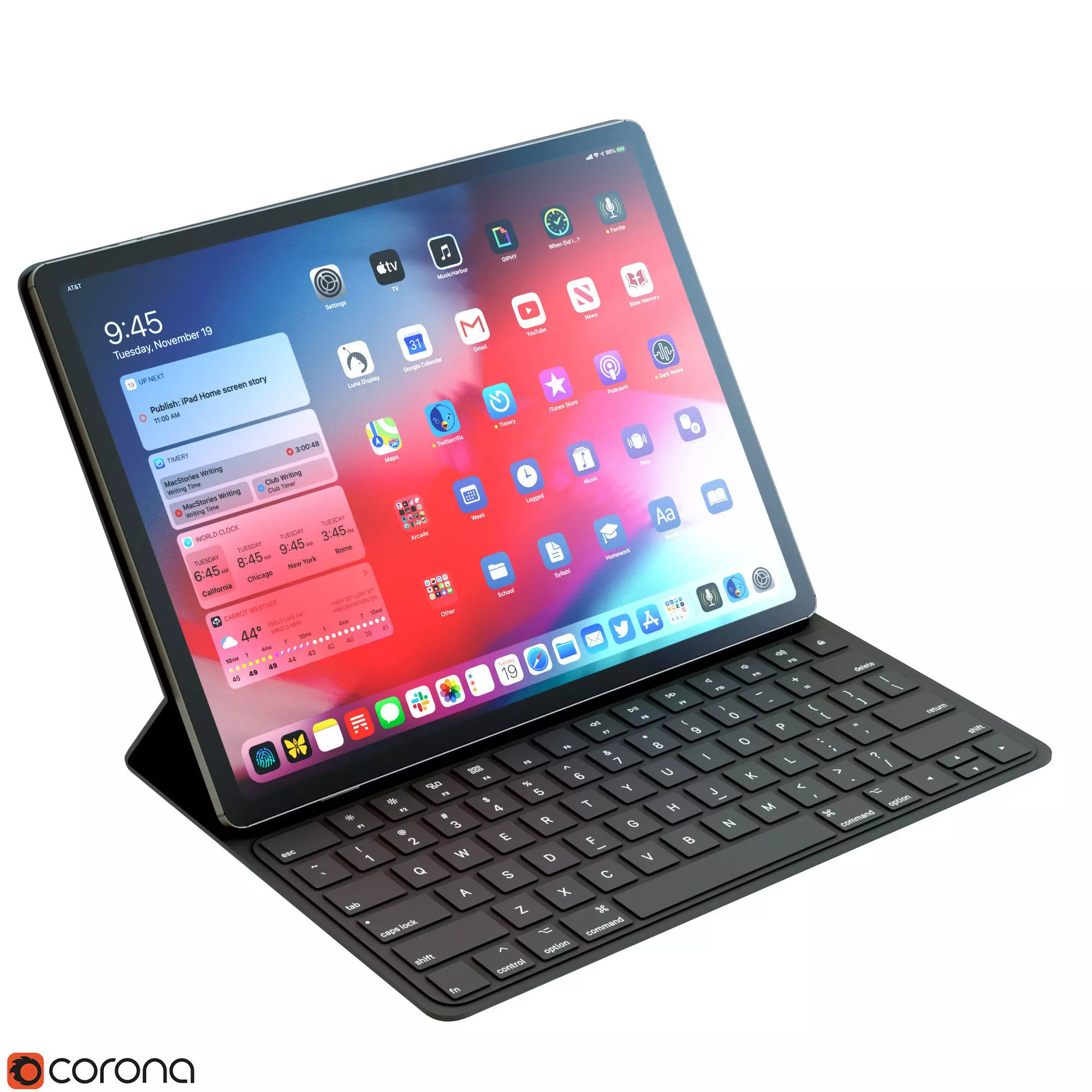 PRO iPad with key 3D model_0